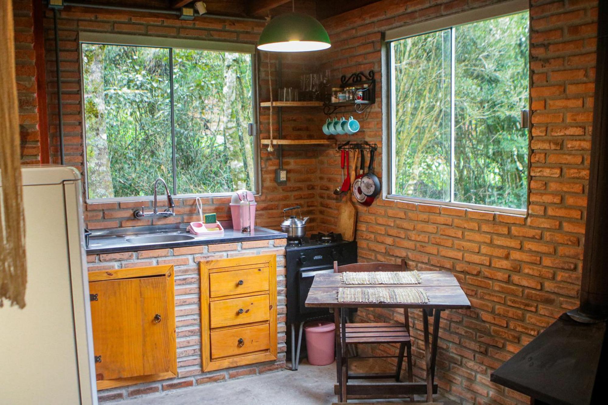 Cabana Na Floresta Rincao Do Fortaleza Cambará Buitenkant foto